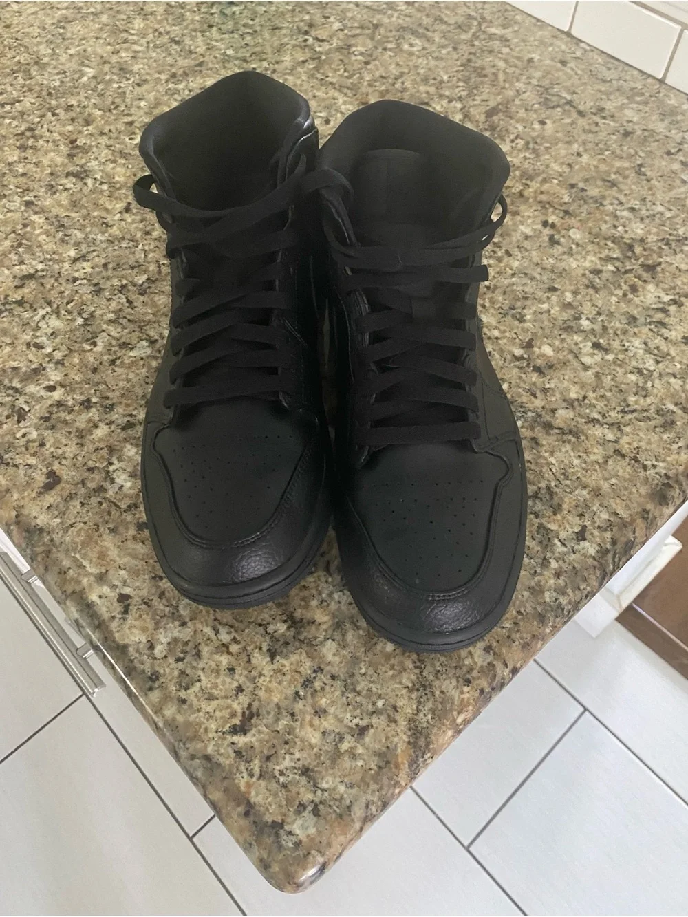 Jordan Black High-Top Leather Sneakers